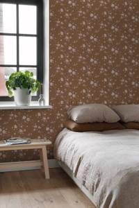 Tapete Blumen 6963 Braun - Naturfaser - Textil - 53 x 1005 x 1005 cm