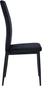 chaise salle à manger Savino Noir - Fourrure synthétique