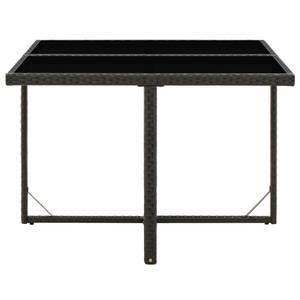 Table de jardin Noir - Métal - Polyrotin - 109 x 74 x 109 cm