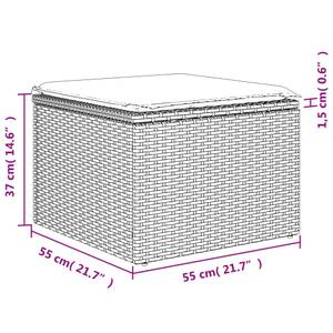 Gartensitzgruppe K4959(7-tlg) Grau - Massivholz - 69 x 62 x 62 cm