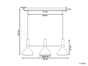 Lampe suspension BELES Noir - Doré - Métal - 82 x 107 x 20 cm