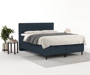 Premium Boxspringbett Milo Marineblau - 140 x 114 x 212 cm