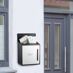 Briefkasten modern Schwarz - Weiß