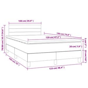 Boxspringbett 3017288-14 Creme - 123 x 193 cm