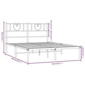 Bettgestell 3029910-2 Schwarz - 156 x 207 cm