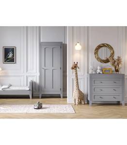 Armoire Milenne Gris - Bois manufacturé - 56 x 197 x 81 cm