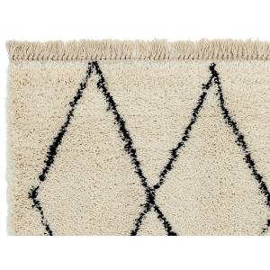 Tapis style berbère à franges DIKO Beige - 160 x 230 cm