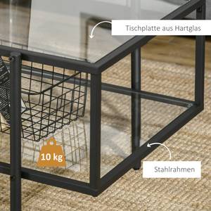 Beistelltisch 839-441V00WT Glas - 55 x 46 x 100 cm