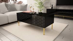 Couchtisch HEXA03 Schwarz - Holzwerkstoff - 120 x 49 x 55 cm