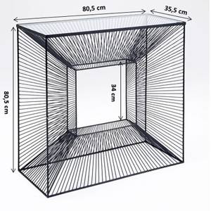 Console Dimension Noir - Métal - 80 x 80 x 35 cm