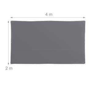 Voile d'ombrage rectangle gris 400 x 200 cm