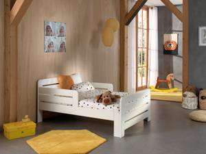 Lit enfant JUMPER KSB005 Blanc - Bois manufacturé - Bois massif - 99 x 66 x 204 cm