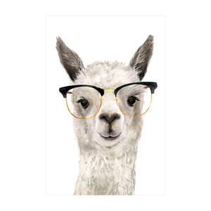 Hippes Lama mit Brille I 80 x 120 cm