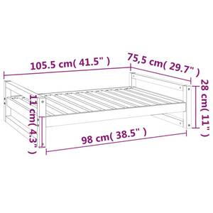 Hundebett  821491 Schwarz - Holzwerkstoff - 75 x 28 x 105 cm