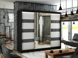 Kleiderschrank LOSTE Schwarz - Grau - Breite: 250 cm