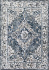 Kurzflorteppich LONDON Blau - Kunststoff - Textil - 160 x 1 x 220 cm
