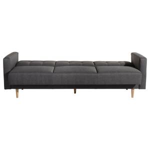 Jesper Sofa 3-Sitzer mit Bettfunktion Grau - Textil - Holz teilmassiv - 224 x 84 x 82 cm