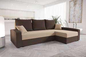 Ecksofa CHIEV Beige - Braun - Ecke davorstehend rechts