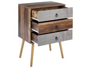 Buffet BATLEY Marron - Gris - Bois manufacturé - 60 x 82 x 39 cm