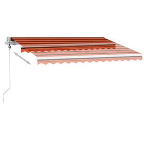 Auvent rétractable 3006546-2 Marron - Orange - Métal - 250 x 250 x 350 cm