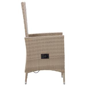 Gartenstuhl 3001254 (2er Set) Beige - Metall - Polyrattan - 58 x 108 x 62 cm