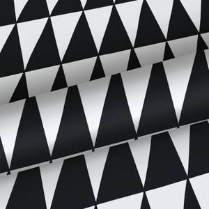 papier peint triangles graphiques 7297 Noir - Fibres naturelles - Textile - 53 x 1005 x 1005 cm