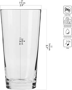 Krosno Pure Hohe Trinkgläser (Set 6) Glas - 8 x 15 x 8 cm