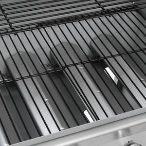 vidaXL Gasgrill 4+1 Brenner Silbern Silber - Metall - 55 x 107 x 122 cm