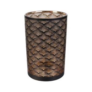 Vase en métal noir et cuivré Aster 20 cm Métal - 12 x 20 x 12 cm