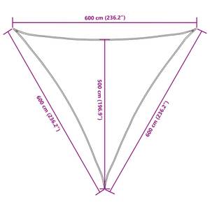 Sonnensegel 3016492-5 Anthrazit - 600 x 600 x 600 cm