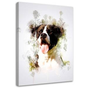 Leinwandbild Hund Tier Abstrakt 60 x 90 cm