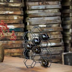 Casier à vin Salbris Imitation frêne noir - Noir - 30 x 46 cm