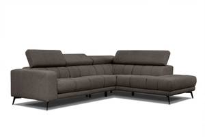 Ecksofa Morello (5-Sitzer) Dunkelgrau - Ecke davorstehend rechts - Longchair davorstehend rechts