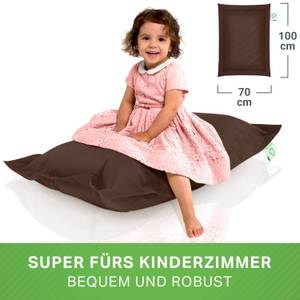 Kinder-Sitzsack 70x100cm & 70 Liter Braun - Kunststoff - Textil - 70 x 10 x 100 cm