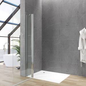 Walk-In Dusche CANNES Silber - Glas - 100 x 187 x 0 cm