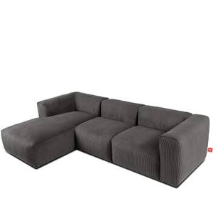 Ecksofa BUFFO 5-Sitzer Grau - Breite: 297 cm - Armlehne beidseitig montierbar - Ecke davorstehend links - Ottomane davorstehend links