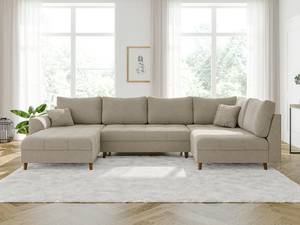 Wohnlandschaft Oskar mit Hocker Beige