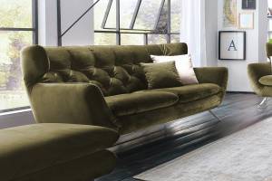 Sofa CHARME 2-Sitzer Velvet Dunkelgrün