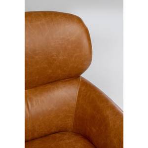 Fauteuil pivotant Ottawa Marron - Cuir véritable - 75 x 97 x 81 cm