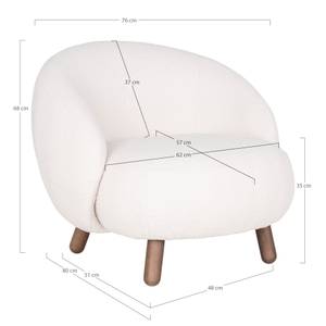 Fauteuil Savona Blanc - Verre - 76 x 68 x 80 cm