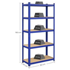 2er-Set Standregal Blau