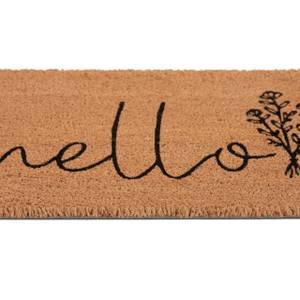 Paillasson coco « Hello » Noir - Marron - Fibres naturelles - Matière plastique - 60 x 2 x 40 cm