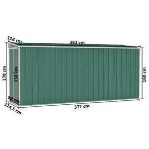 Abri de jardin 3006853 Vert - Profondeur : 382 cm