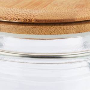 9 x Vorratsglas mit Bügelverschluss Braun - Bambus - Glas - Metall - 11 x 26 x 11 cm