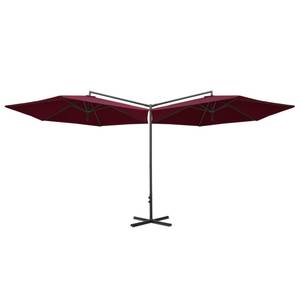 Parasol d'extérieur 3008735 Rouge - Métal - Textile - 290 x 260 x 600 cm