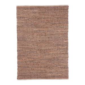 Lewis Tapis Marron - Cuir véritable - 120 x 120 x 180 cm