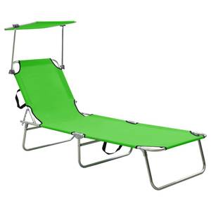 Chaise longue 3005313 Vert - Métal - 58 x 27 x 189 cm