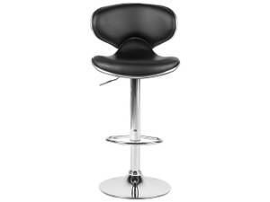 Tabouret de bar CONWAY Noir - Argenté