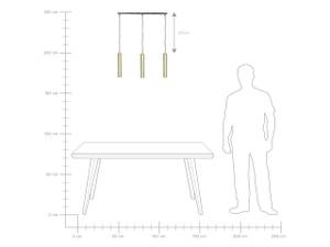 Pendelleuchten BROSNA Schwarz - Metall - 60 x 100 x 6 cm