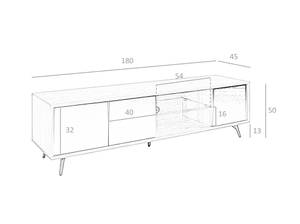 Meuble TV 3223 Marron - Bois manufacturé - 180 x 50 x 45 cm